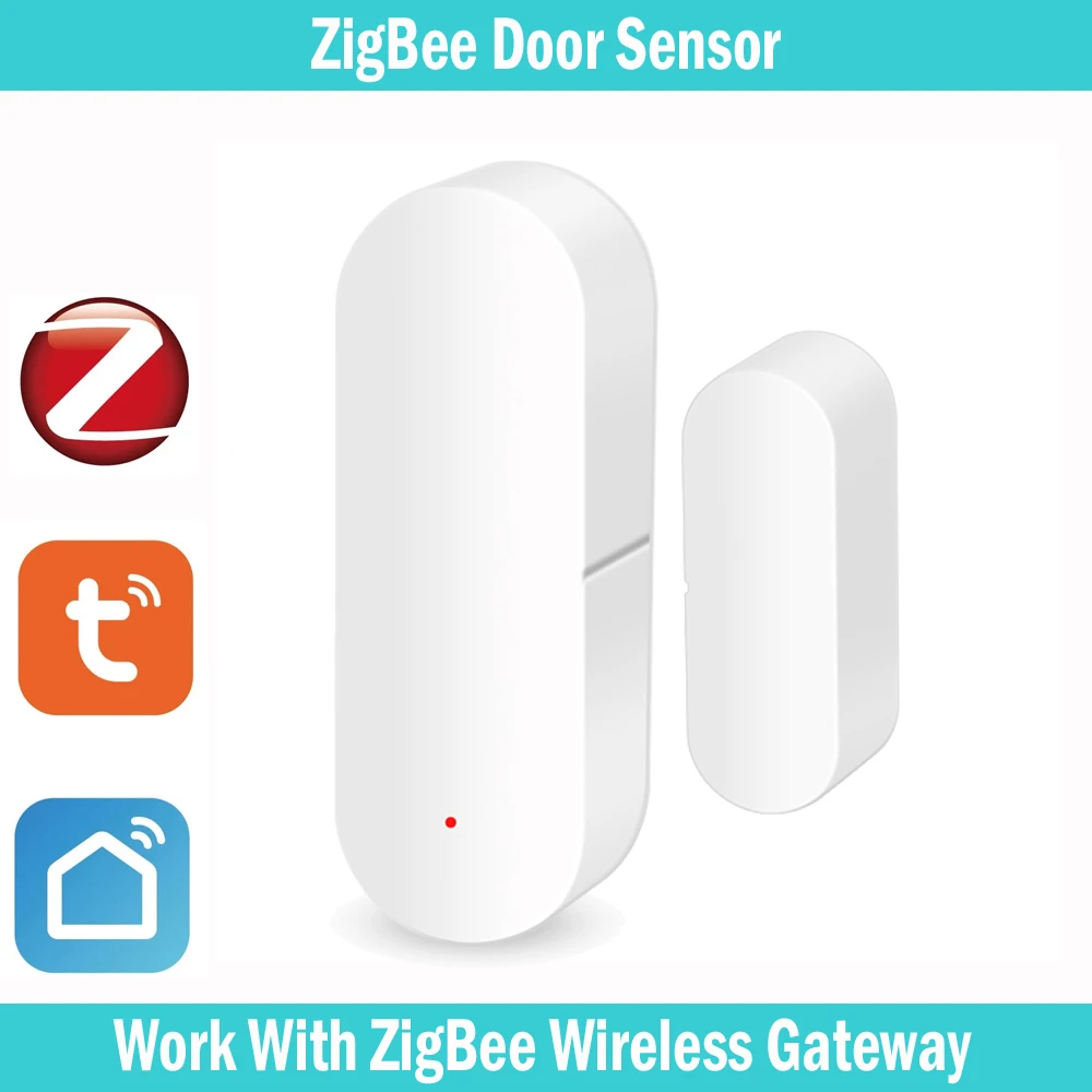 

Tuya Smart Zigbee Door Sensor Door Open / Closed Detectors App Notification Alert security alarm support Alexa Google Home