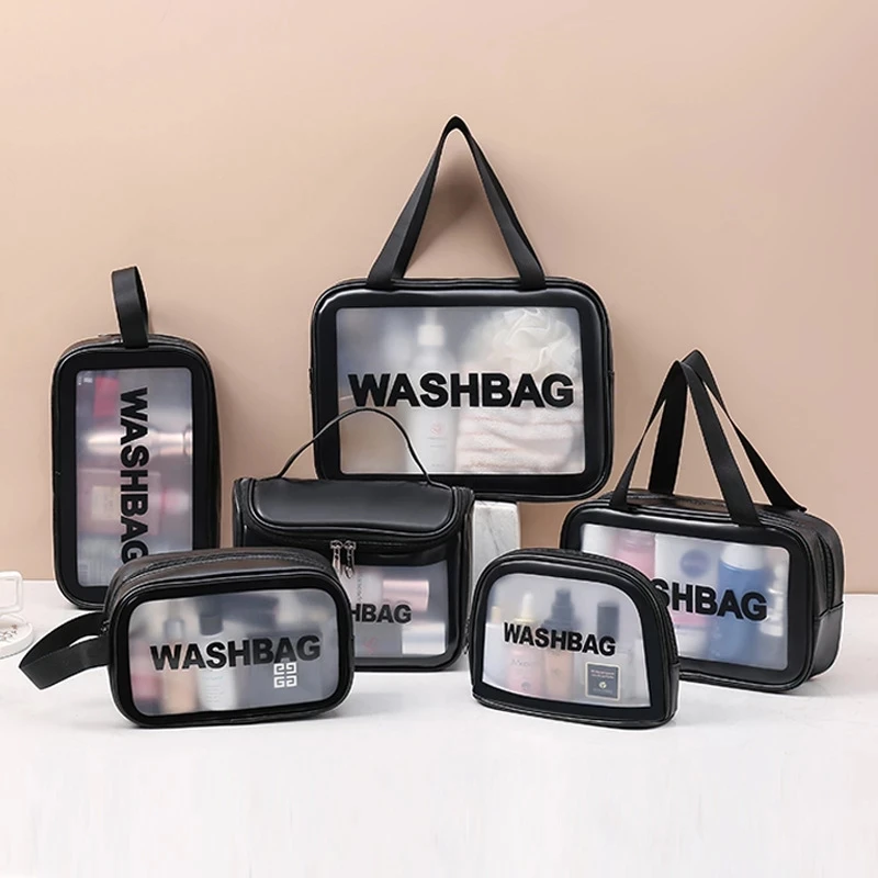 

Beauty Cosmetic Frosted Waterproof Cosmetic Bag Convenient HygieneTravel Makeup Storage Female Wash Bag Cosmetic Bag Portable