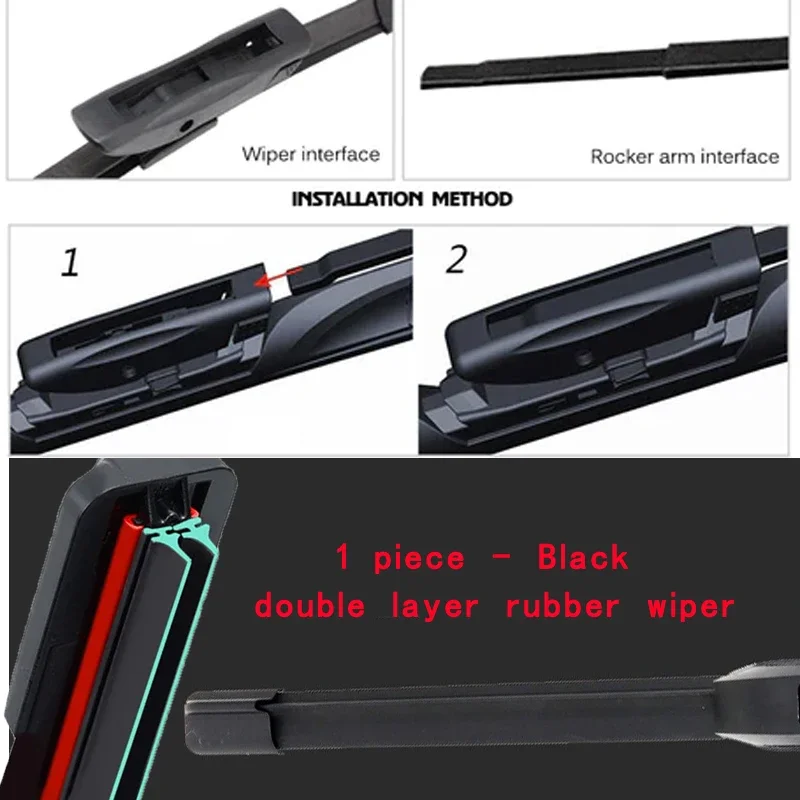 

Красочные щетки стеклоочистителя автомобиля BAYONET ARM, универсальные мягкие двухслойные резиновые безрамочные щетки без кронштейнов 16 дюймов, 19 дюймов, 20 дюймов, 22 дюйма, 24 дюйма, 26 дюймов