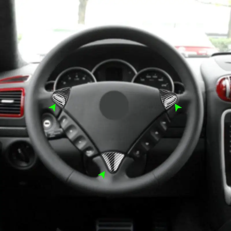 

For Porsche Cayenne 2006 2007 2008 2009 2010 Car-styling Interior Decoration Steering Wheel Cover Trim Frame Accessories