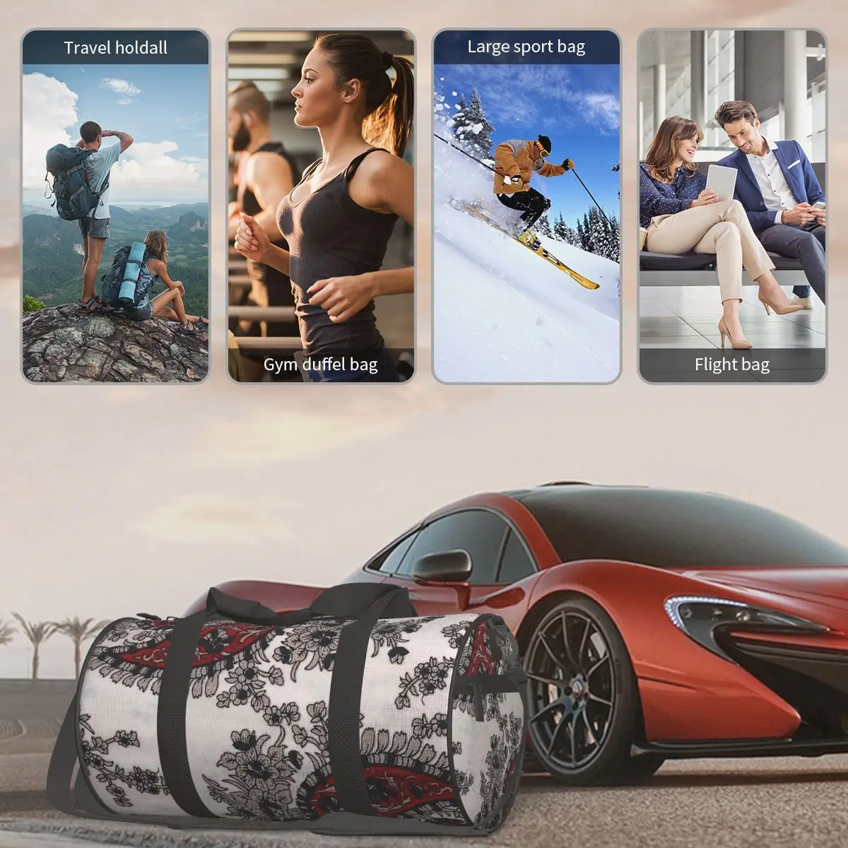 Орнаментные Цветочные Пейсли сумки для спортзала традиционный чемодан