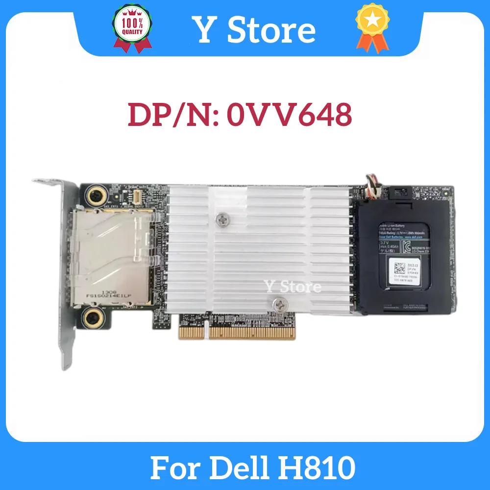 Y Store для Dell PERC H810 RAID Controller 1GB Cache 6GPS NDD93 0NDD93 vvv648 0v648 CN-0VV648 с батареей Быстрая доставка