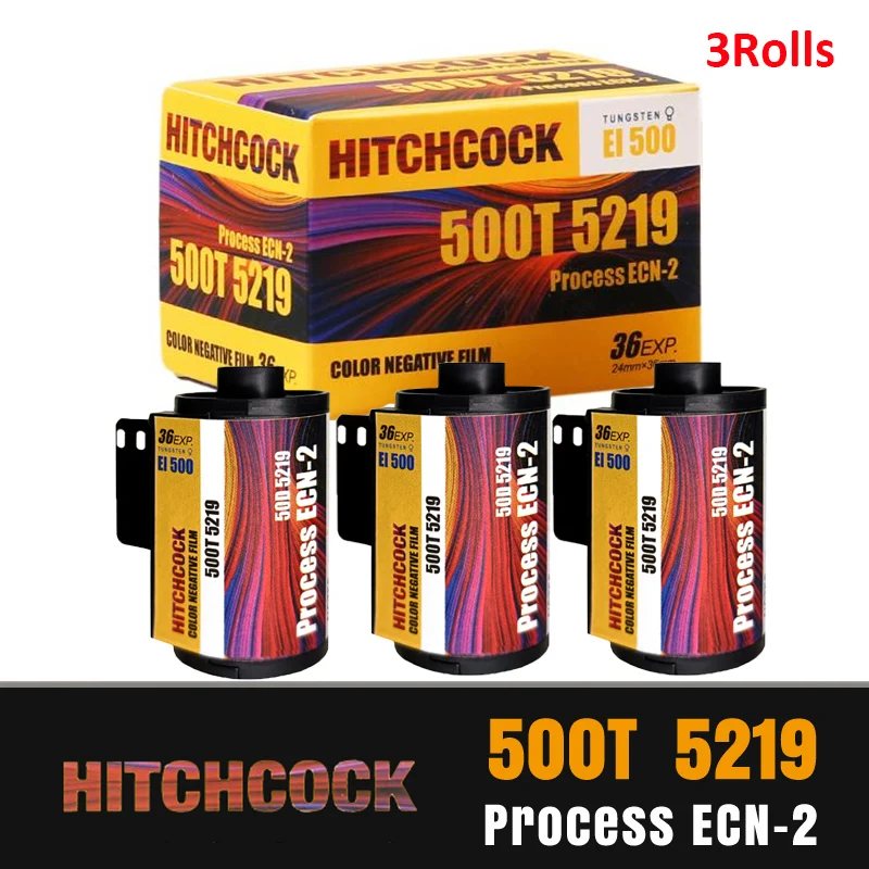 

3 Rolls HITCHCOCK 500T 5219 Negative 135 film 36EXP/Roll ECN-2 Kodak Color Negative Film