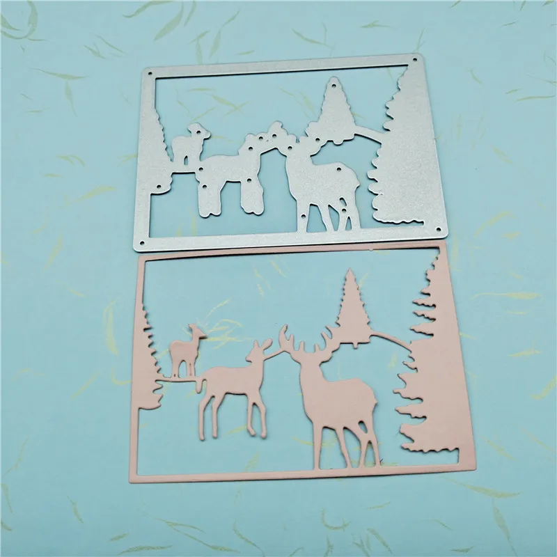 

Christmas Deer Metal stencil mold Cutting Dies decoration scrapbook die cuts Album Paper Craft Embossing DIY Card Crafts