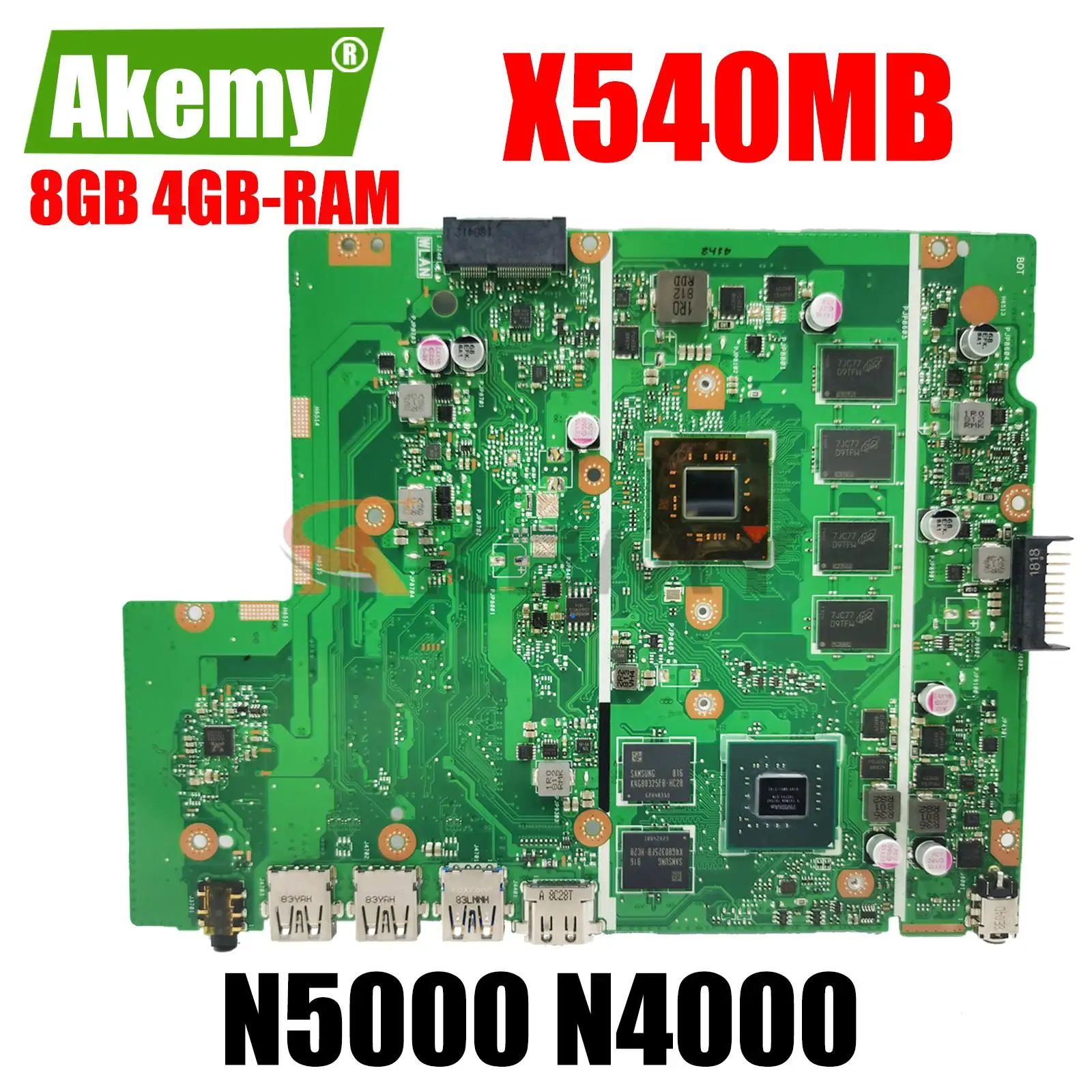 

X540MB Mainboard For ASUS X540M A540M X540MB X540MA Laptop Motherboard With N5000 N4000 920MX 8GB 4GB-RAM 100% test OK