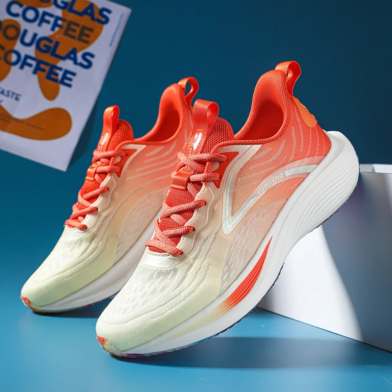 

Women Running Shoes for Men Breathable Professional Marathon Training Sports Students Sneakers Athletic Training Running Shoes