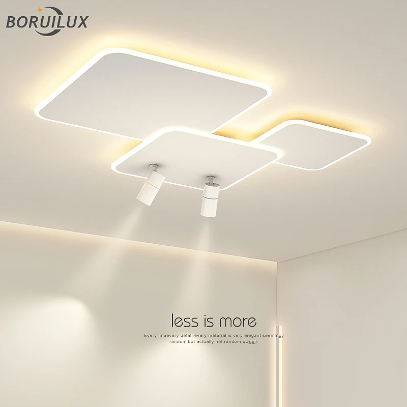 

Простая белая светодиодная люстра с дистанционным затемнением, современные светильники для гостиной, столовой, спальни, кухни, комнатное освещение