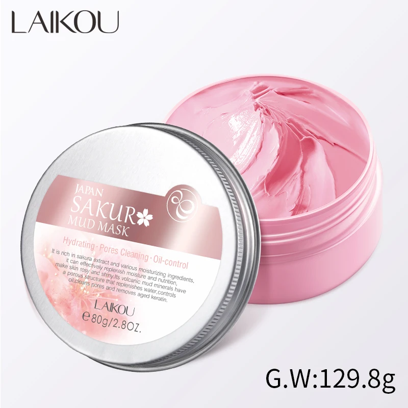 

Laikou Japan Sakura Mud Face Mask Dark Circle Fine Lines Skincare