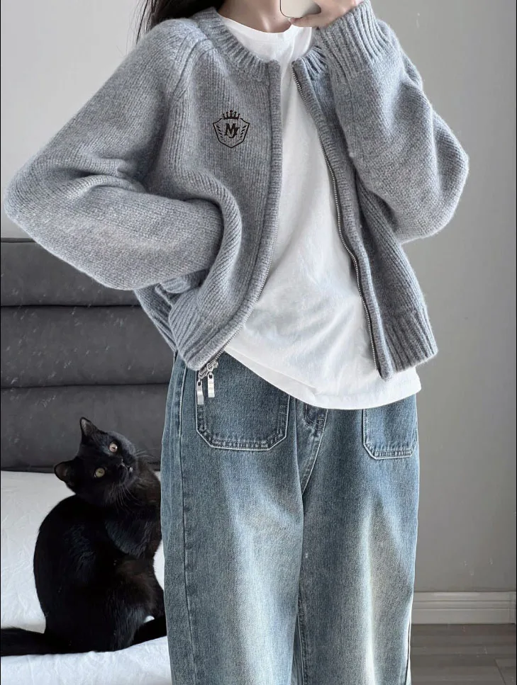 2023 Spring New Women's Golf Jacket Casual Loose Golf Jacket Women's Zip Coat Sweater Fashion