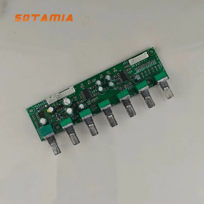 Фото Плата предусилителя SOTAMIA 5.1 с независимой регулировкой громкости на 6 каналов, регулировкой басов и автоматическим включением, DC15-35V №1
