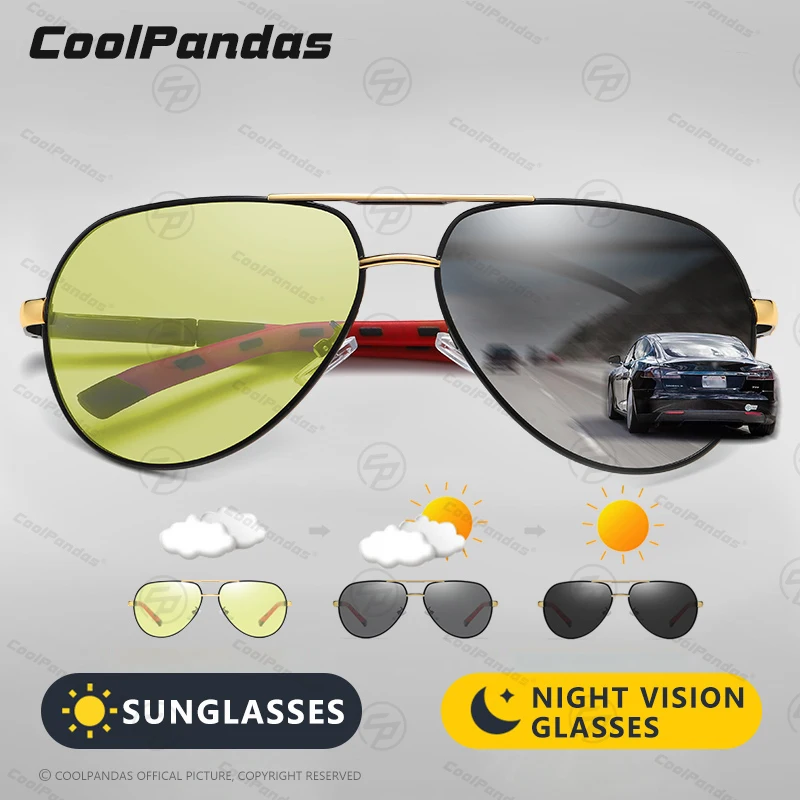 CoolPandas новые трендовые интеллектуальные авиационные солнцезащитные очки