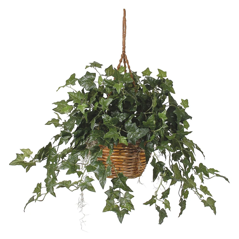 

26" English Ivy Hanging Basket Artificial Plant