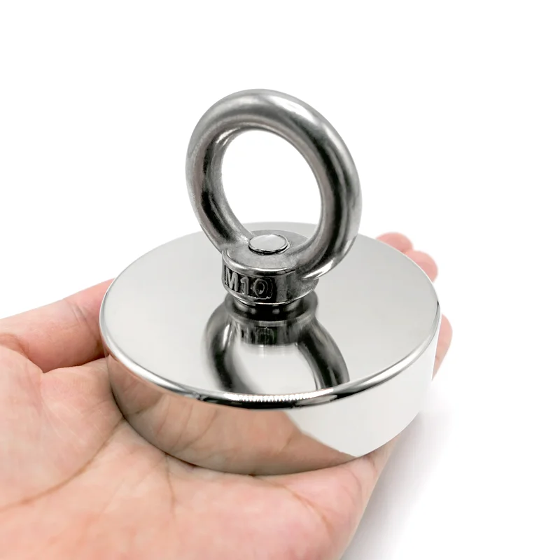 

Neodymium Magnet 1pc Super Strong Search Magnet D20-D90 Salvage Fishing Magnetic Hook Deep Sea Fishing Magnets with Ring