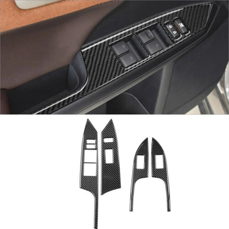 

For Lexus CT 2011-2017 Carbon Fiber Window Lift Switch Cover Trim Sticker Decorative Accessories