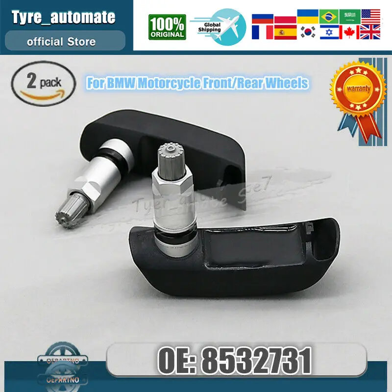

Set of 2 8532731 Pro TPMS Tire Pressure Sensor Fits For BMW Motorcycle Front/Rear Wheels 8521797/ 8532732/ 7653494