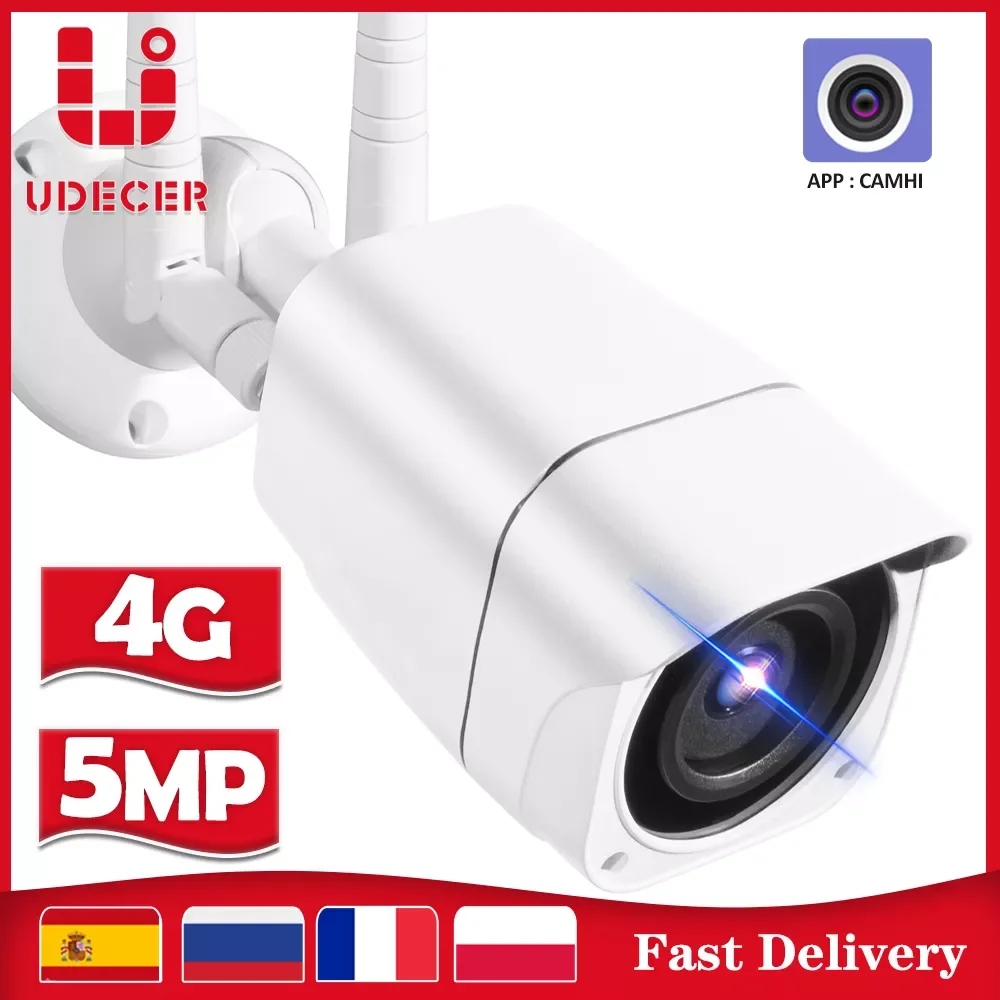 

2023New 4G SIM-карта IP-камера 1080P 5MP HD беспроводная наружная цилиндрическая камера видеонаблюдения P2P Onvif двухстороннее аудио Camhi