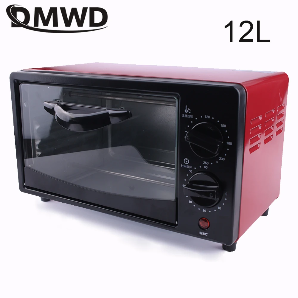 DMWD Household Electric Oven Mini Multifunctional Bakery Timer Toaster Biscuits Bread Cake Pizza Cookies Baking Machine 12L EU