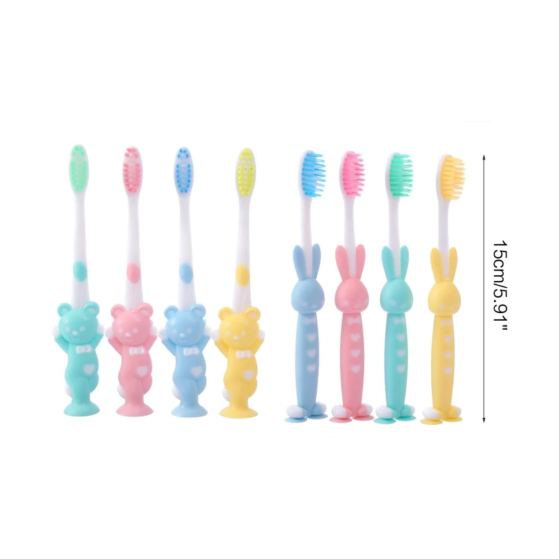 

4pcs Cute Candy Color Tooth Brushes Baby Kids Toothbrush Soft Fine Bristles Teeth Brush Children Oral Care Cleaning Tool
