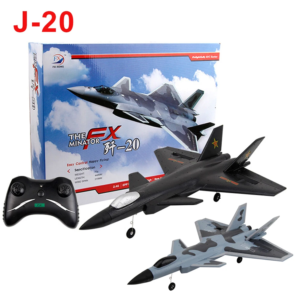 

J-20 RC Remote Control Airplane 2.4G Remote Control Fighter With Lamp Plane Glider Airplane EPP Foam Toys RC Plane Kids Gift