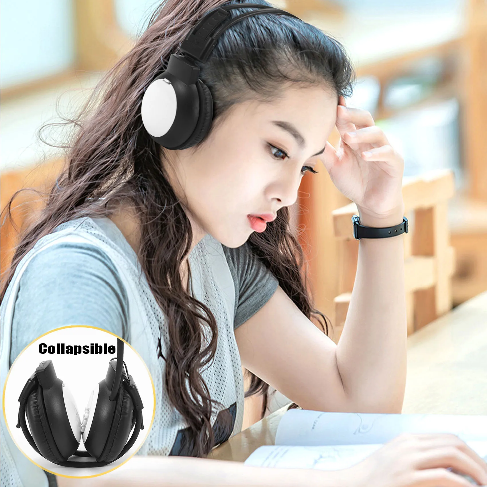 Портативные индивидуальные наушники с FM-радио беспроводная гарнитура со