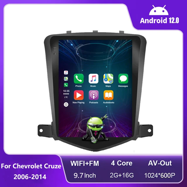 

For Chevrolet Cruze J300 2007-2014 Car radio Vertical Tesla style screen Multimedia Video Player Navigation GPS NO DVD