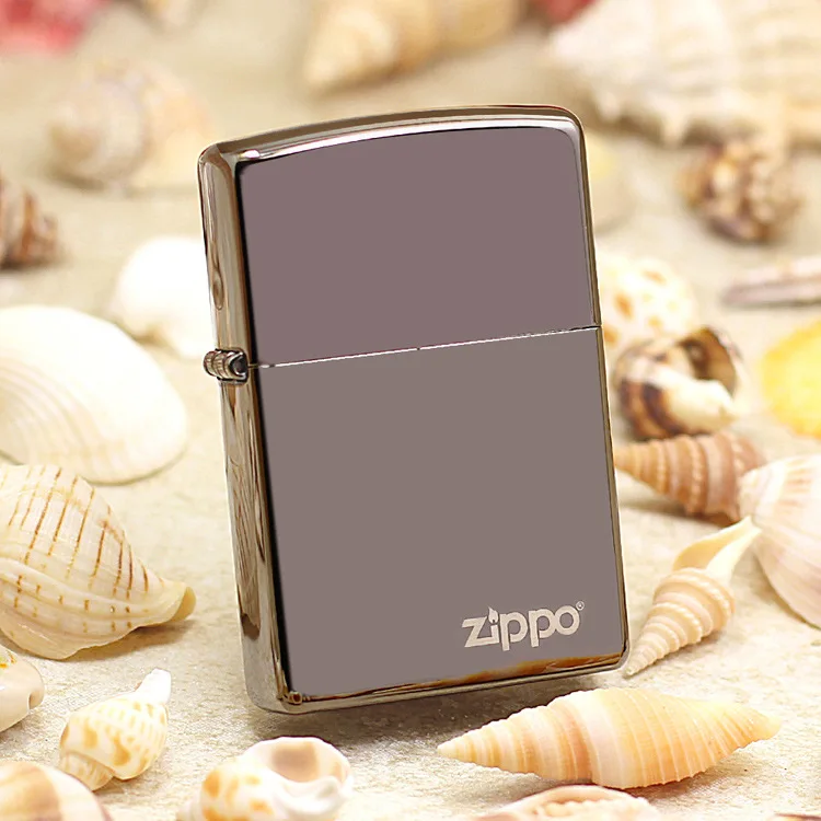 Genuine Zippo oil lighter copper windproof Black ice cigarette Kerosene lighters Gift with anti-counterfeiting code