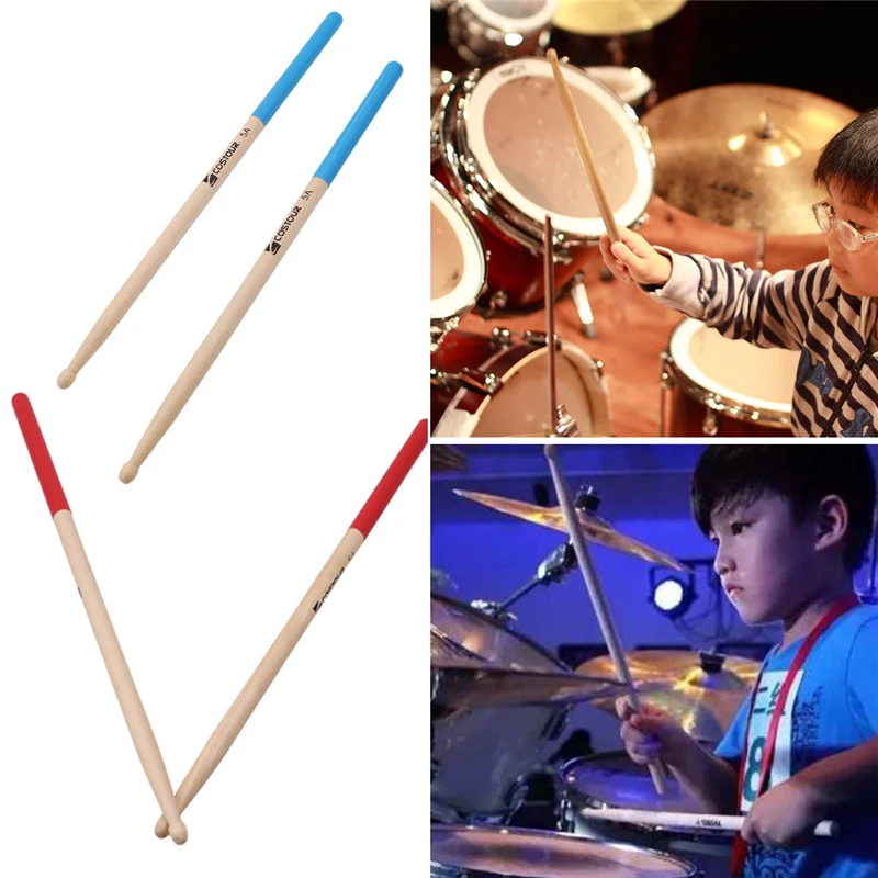 

2 Pcs Maple Wood Children's Drum Sticks Accessories Musical Instruments For Children Musical Toys Anti-slip Drumsticks Music Toy