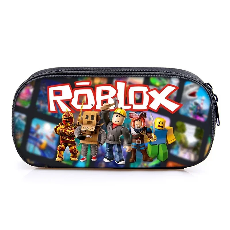 Фото Фигурка Roblox, школьный пенал для карандашей, коробка для канцелярии, милый мультяшный школьный рюкзак, декоративный продукт. №4