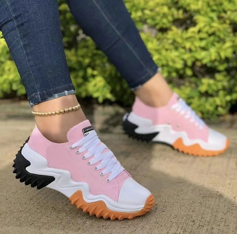 

2022 New Low-top Canvas Shoes Sneakers Women Casual Shoes Breathable Loafers Wedges Platform Sneakers Outdoor Walking Shoes