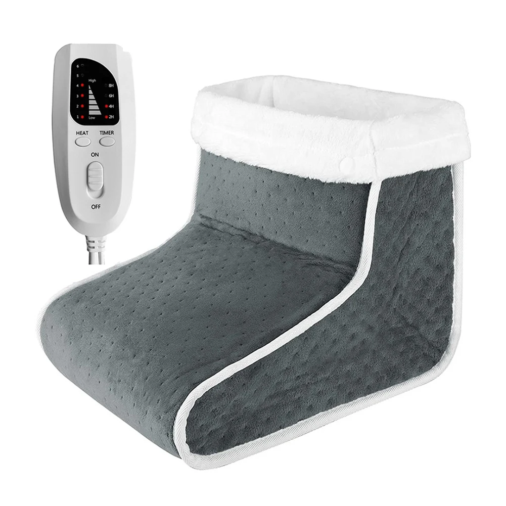 

Electric Foot Warmer Heater Charging Power Saving Warm Foot Cover Feet Heating Pads Bedroom EU Plug Grey