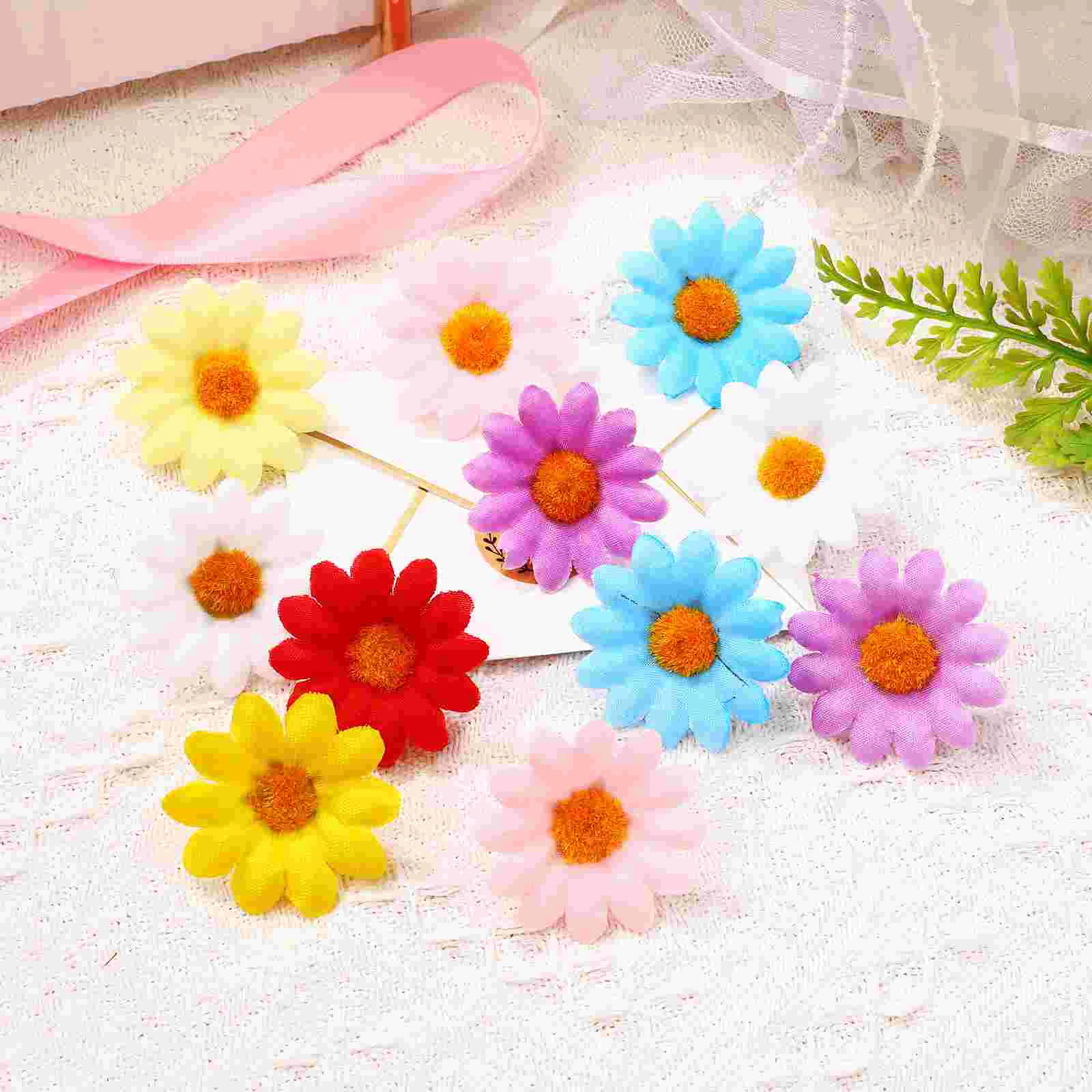 

Daisy Fake Flower Flowers Realistic Mini Decoration Artificial Sunflowers Heads