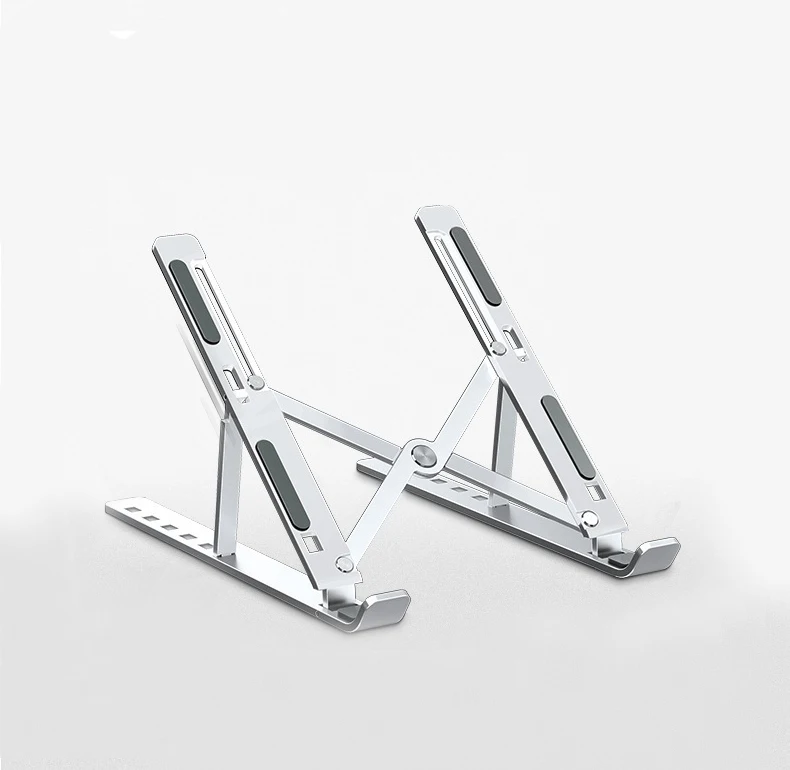 

Portable Adjustable Desktop Laptop Stand Aluminum Alloy Lift Bracket Cooling Folding Receive Base For Macbook Huawei ASUS Xiaomi