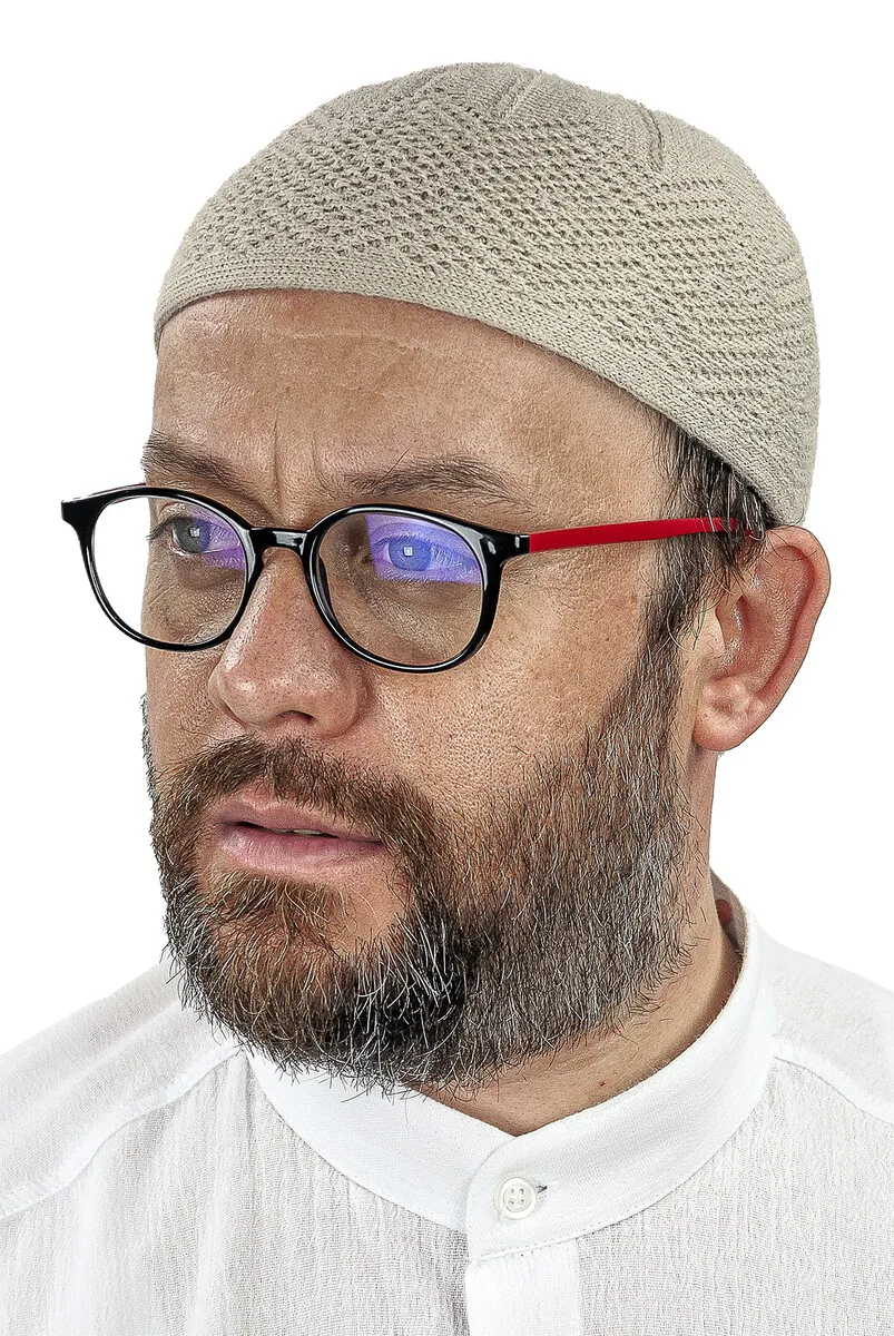 

Трикотажная Зимняя шерстяная шапка IQRAH Orlon, шапка с рисунком венге, бежевая