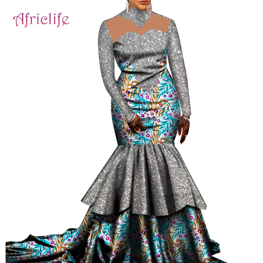 Новинка африканские Свадебные плиссированные платья женская одежда больших