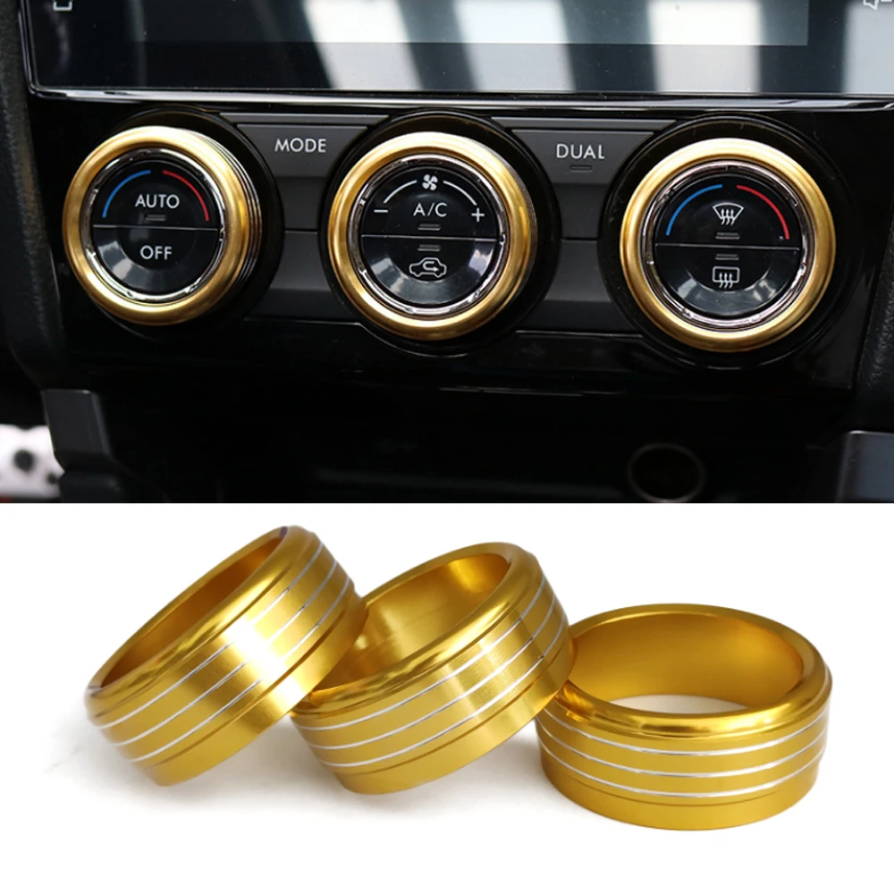 

Car Air Conditioning Knob Decorative Ring Automobile Switch Button For Subaru XV Forester Auto Interior Modification