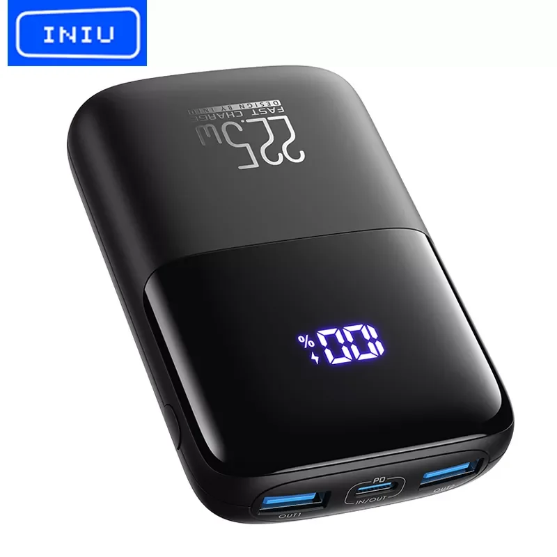 

NEW2023 INIU Power Bank 22.5W PD Fast Charging Portable Charger with Phone Holder USB C 10000mAh External Battery Pack for iPhon