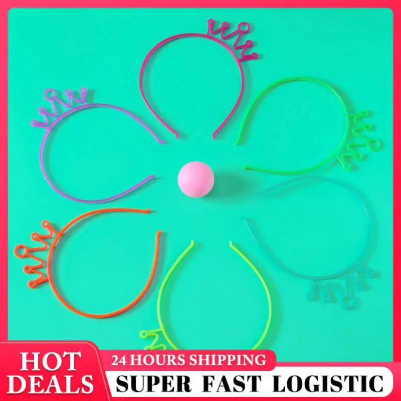 

Crown Headband Durable Luminous Headband Party & Holiday Diy Decoration Luminous Crown Headband Light Weight Abs Material