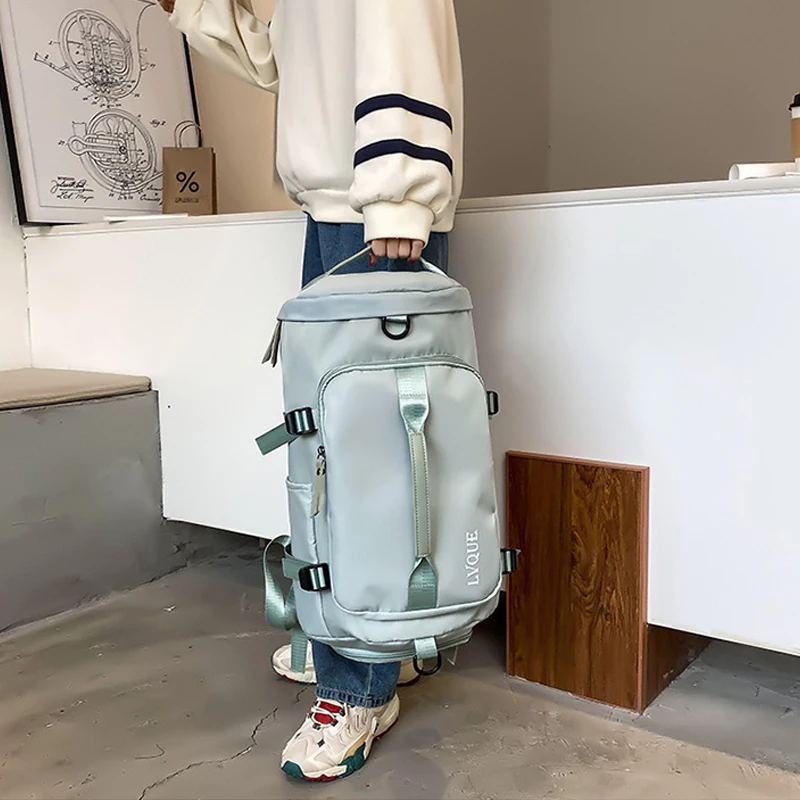 

Men Travel Backpack Portable Candy Colors Sports Fitness Handbag Simple Rusksack Large-capacity Laptop Bag Students Leisure Pack