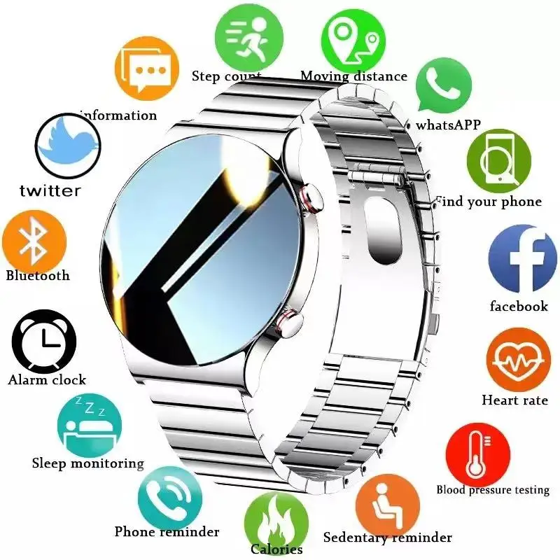 

2022 New 454*454 HD Display Smart Watch Men Bluetooth Call IP68 Waterproof Music Player Connect Bluetooth Headset Smartwatch ECG
