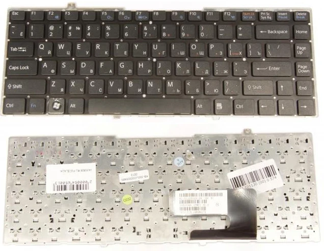Клавиатура для Sony Vaio VGN-CR520E/W черная без рамки