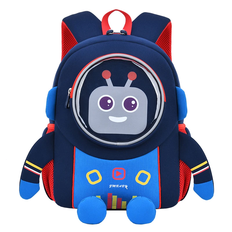 Anti-lost 3D Cartoon Space Robot Children Backpack Kids Girls Boys School Bags Toddler Baby Kindergarten Backpack