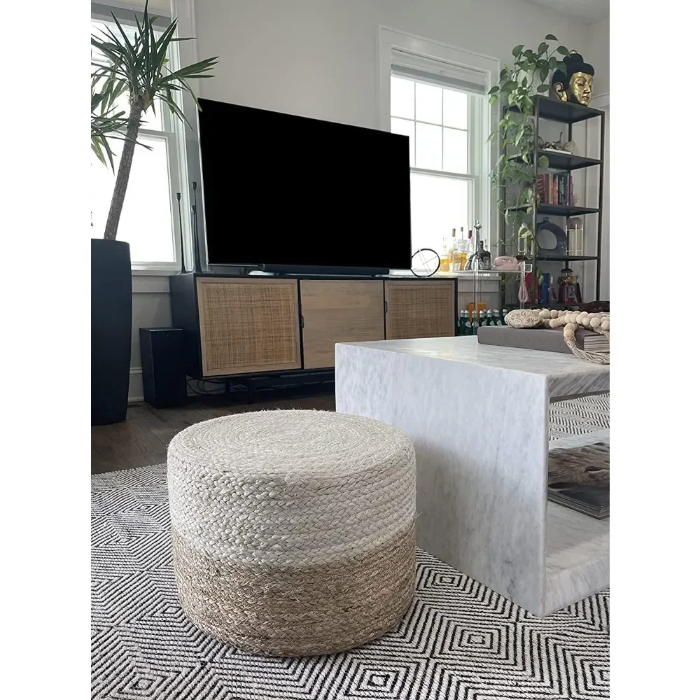 Пуф Плетеный ручной вязки для ног 20 х20 х10 дюймов