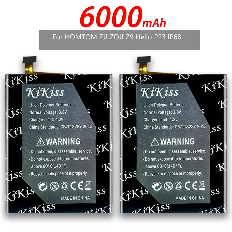 Мощный аккумулятор KiKiss 6000 мАч для HOMTOM телефона ZJI ZOJI Z9 Batterij
