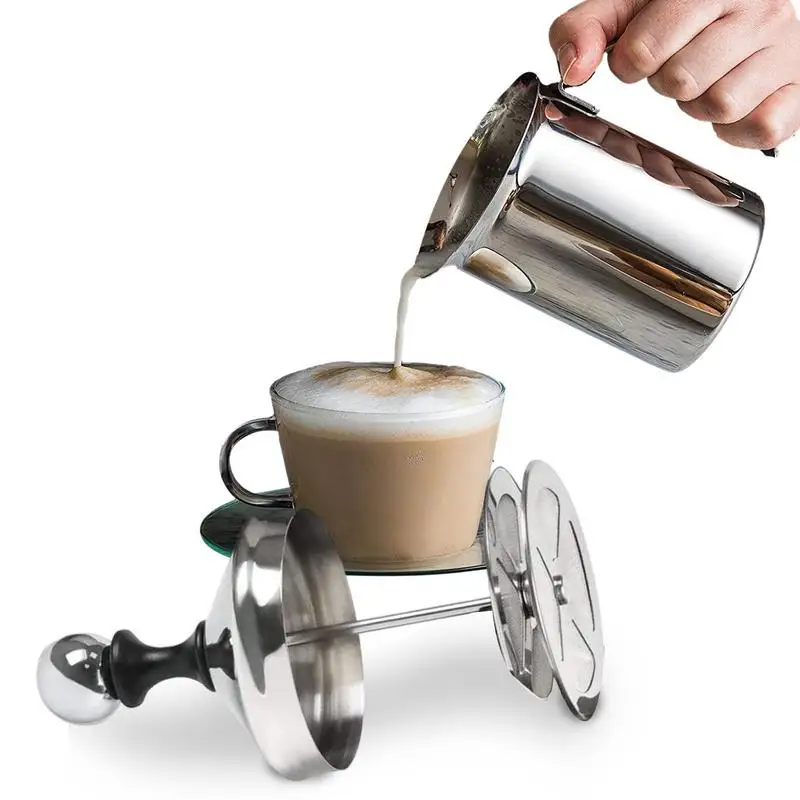 

Hand Pump Frother Manual Milk Creamer Hand Pump Frother Handheld Milk Frothing Pitchers Manual Operated Milk Foam Maker For