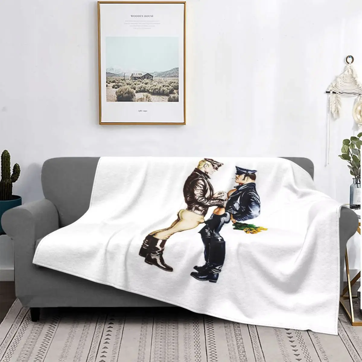 Ультрамягкое Флисовое одеяло I Love Tom Of Finland