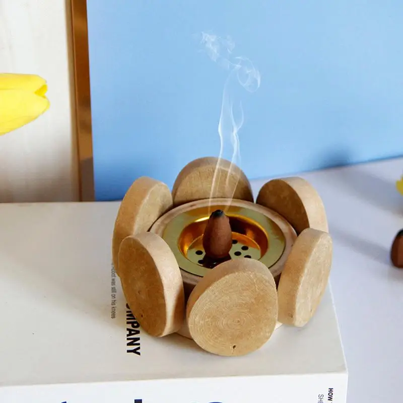 Деревянная горелка для благовоний в форме лепестков