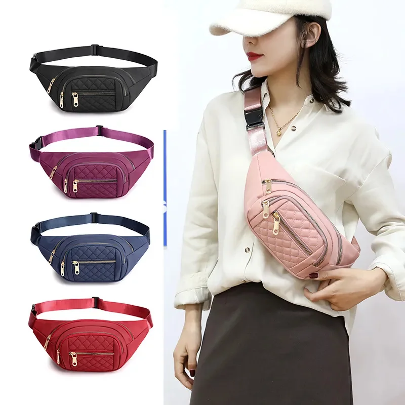 

Women's Waist Bag Oxford Cloth Waterproof Belt Ba Designer Crossbody Chest Bag Female Fashion Fanny Pack Banana Hip Purse