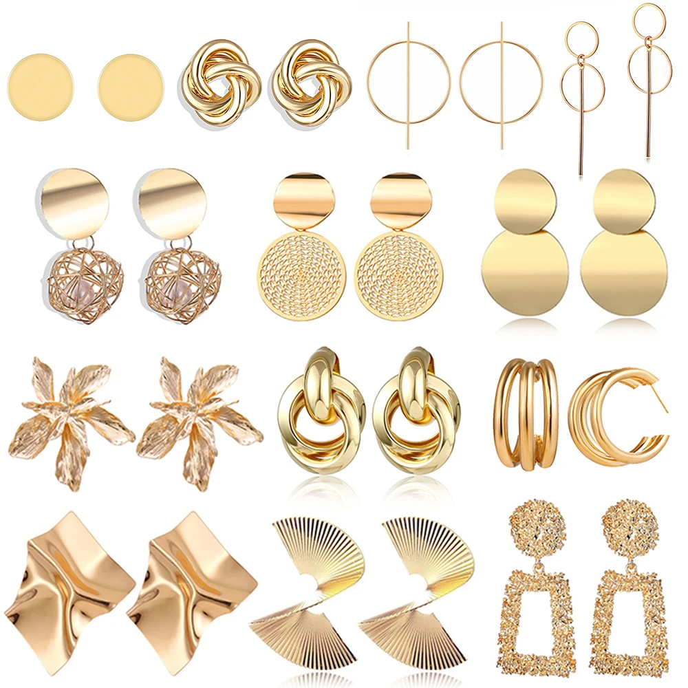Fashion Statement Earrings 2022 Big Geometric Round Earrings For Women Hanging Dangle Earrings Drop Earing Modern Female Jewelry