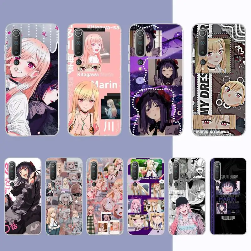 

Anime My Dress Up Darling Kitagawa Marin Phone Case for Samsung S21 A10 for Redmi Note 7 9 for Huawei P30Pro Honor 8X 10i cover