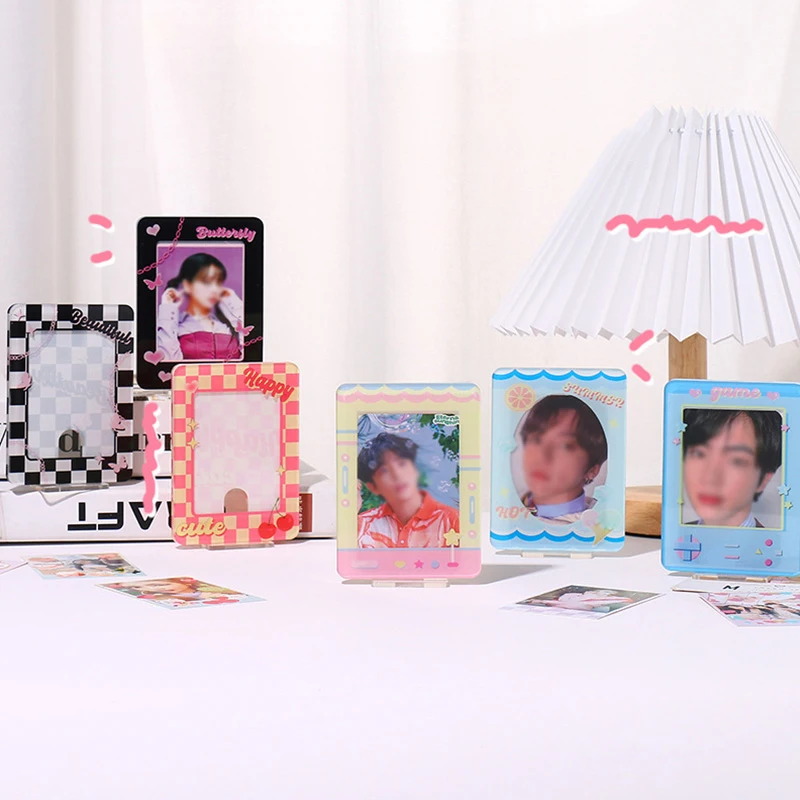 

New Arrival Kawaii Kpop Photocard Holder Postcards Protective Case Photo Sleeves Decoration Bag Pendant Stationery Display Stand